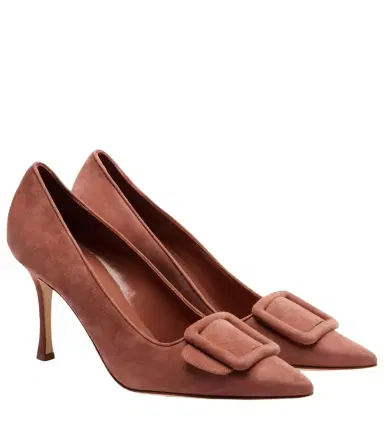 Manolo Blahnik Maysale 90 suede pumps | Thumbnail 1 Manolo Blahnik Maysale 90 suede pumps | Thumbnail 1