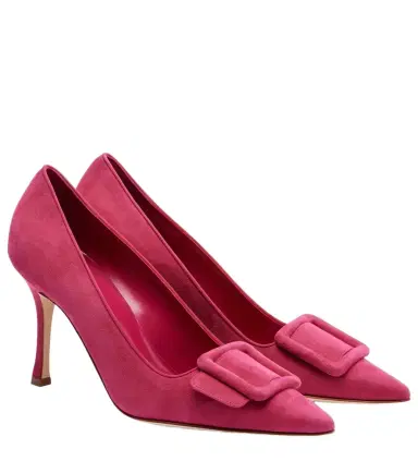 Manolo Blahnik Maysale 90 suede pumps | Thumbnail 1 Manolo Blahnik Maysale 90 suede pumps | Thumbnail 1