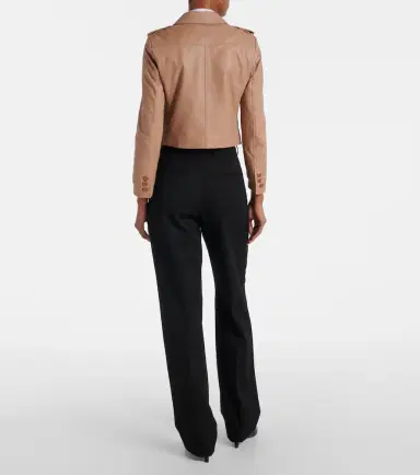 Dorothee Schumacher Sleek Statement cropped leather jacket | Thumbnail 4 Dorothee Schumacher Sleek Statement cropped leather jacket | Thumbnail 4
