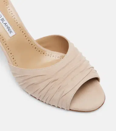 Manolo Blahnik Pirua gathered suede mules | Thumbnail 2 Manolo Blahnik Pirua gathered suede mules | Thumbnail 2