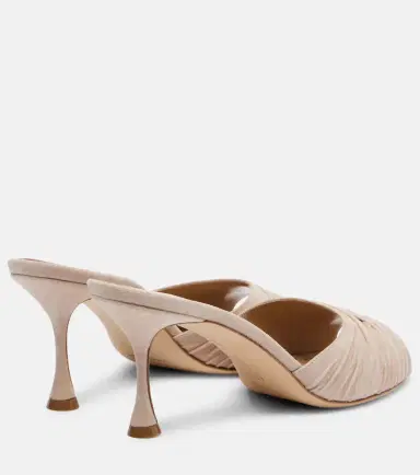Manolo Blahnik Pirua gathered suede mules | Thumbnail 3 Manolo Blahnik Pirua gathered suede mules | Thumbnail 3