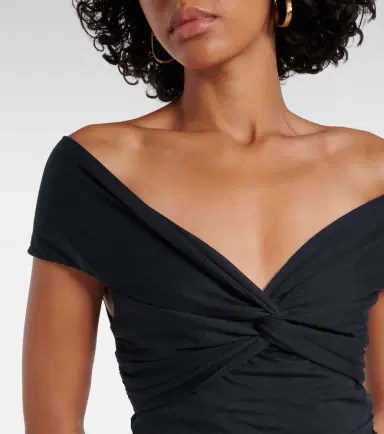 Dorothee Schumacher Soft Drape off-shoulder midi dress | Thumbnail 3 Dorothee Schumacher Soft Drape off-shoulder midi dress | Thumbnail 3