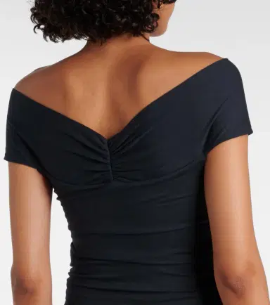 Dorothee Schumacher Soft Drape off-shoulder midi dress | Thumbnail 5 Dorothee Schumacher Soft Drape off-shoulder midi dress | Thumbnail 5
