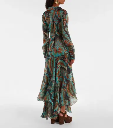 Etro Paisley fringed silk gown | Thumbnail 2 Etro Paisley fringed silk gown | Thumbnail 2