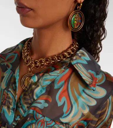 Etro Paisley fringed silk gown | Thumbnail 3 Etro Paisley fringed silk gown | Thumbnail 3
