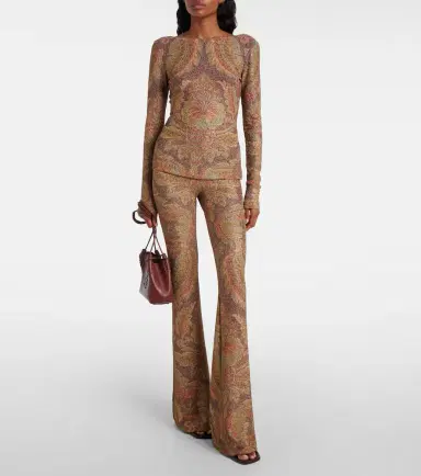 Etro Printed jersey flared pants | Thumbnail 2 Etro Printed jersey flared pants | Thumbnail 2