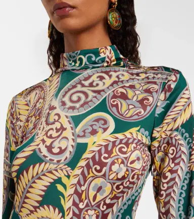 Etro Paisley asymmetric midi dress | Thumbnail 2 Etro Paisley asymmetric midi dress | Thumbnail 2