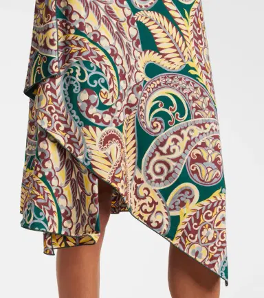Etro Paisley asymmetric midi dress | Thumbnail 4 Etro Paisley asymmetric midi dress | Thumbnail 4