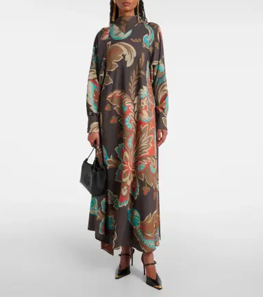 Etro Printed asymmetric maxi dress | Thumbnail 4 Etro Printed asymmetric maxi dress | Thumbnail 4