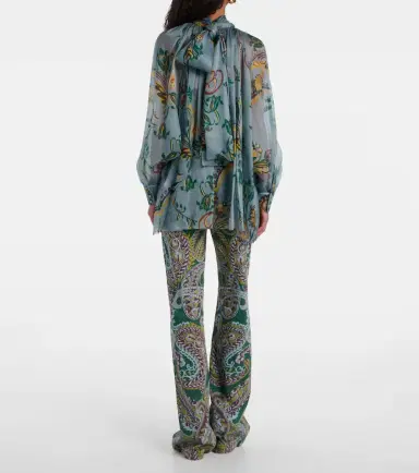 Etro Printed ruched silk top | Thumbnail 3 Etro Printed ruched silk top | Thumbnail 3