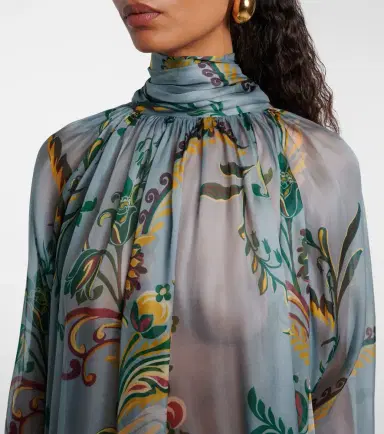 Etro Printed ruched silk top | Thumbnail 6 Etro Printed ruched silk top | Thumbnail 6