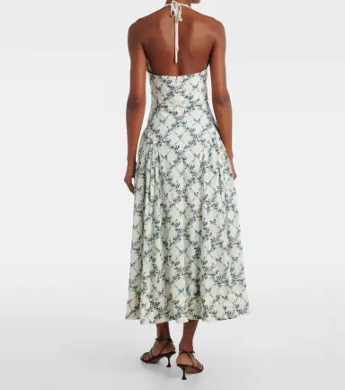 Agua by Agua Bendita Balsa open-back linen midi dress | Thumbnail 4 Agua by Agua Bendita Balsa open-back linen midi dress | Thumbnail 4
