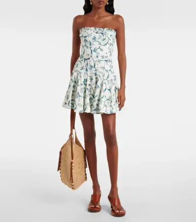 Agua by Agua Bendita Caudal strapless cotton-blend minidress | Thumbnail 2 Agua by Agua Bendita Caudal strapless cotton-blend minidress | Thumbnail 2