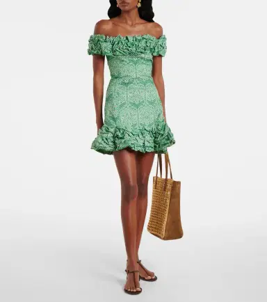 Agua by Agua Bendita Jardín ruffled cotton-blend poplin minidress | Thumbnail 2 Agua by Agua Bendita Jardín ruffled cotton-blend poplin minidress | Thumbnail 2
