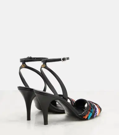 Valentino Garavani Sequined leather sandals | Thumbnail 3 Valentino Garavani Sequined leather sandals | Thumbnail 3