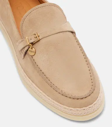 Tod's Raffia-trimmed suede loafers | Thumbnail 2 Tod's Raffia-trimmed suede loafers | Thumbnail 2