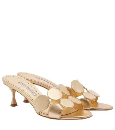 Manolo Blahnik Haribalmu 50 leather mules | Thumbnail 1 Manolo Blahnik Haribalmu 50 leather mules | Thumbnail 1