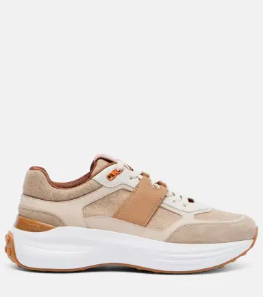 Tod's Leather-trimmed sneakers | Thumbnail 3 Tod's Leather-trimmed sneakers | Thumbnail 3