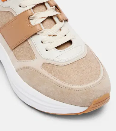 Tod's Leather-trimmed sneakers | Thumbnail 4 Tod's Leather-trimmed sneakers | Thumbnail 4