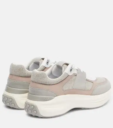 Tod's Leather-trimmed sneakers | Thumbnail 3 Tod's Leather-trimmed sneakers | Thumbnail 3