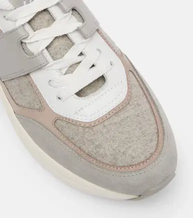 Tod's Leather-trimmed sneakers | Thumbnail 4 Tod's Leather-trimmed sneakers | Thumbnail 4