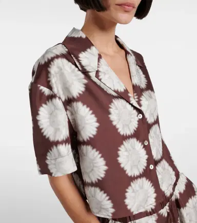 ASCENO Lincoln floral silk twill cropped shirt | Thumbnail 3 ASCENO Lincoln floral silk twill cropped shirt | Thumbnail 3