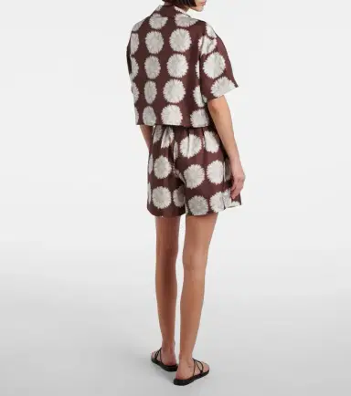 ASCENO Lincoln floral silk twill cropped shirt | Thumbnail 4 ASCENO Lincoln floral silk twill cropped shirt | Thumbnail 4