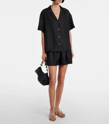 Asceno Zurich silk twill shorts | Thumbnail 2 Asceno Zurich silk twill shorts | Thumbnail 2