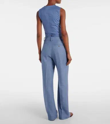 Polo Ralph Lauren Linen and cotton twill wide-leg pants | Thumbnail 6 Polo Ralph Lauren Linen and cotton twill wide-leg pants | Thumbnail 6