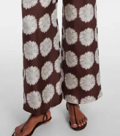 ASCENO Isola floral silk twill wide-leg pants | Thumbnail 2 ASCENO Isola floral silk twill wide-leg pants | Thumbnail 2