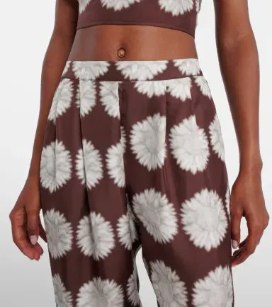 ASCENO Isola floral silk twill wide-leg pants | Thumbnail 3 ASCENO Isola floral silk twill wide-leg pants | Thumbnail 3