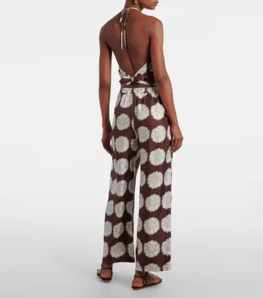 ASCENO Isola floral silk twill wide-leg pants | Thumbnail 5 ASCENO Isola floral silk twill wide-leg pants | Thumbnail 5