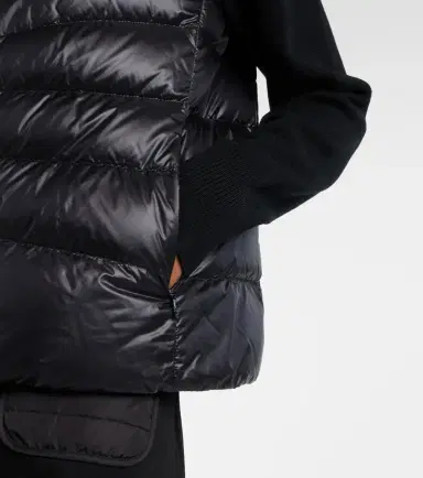 Moncler Down-paneled virgin wool cardigan | Thumbnail 4 Moncler Down-paneled virgin wool cardigan | Thumbnail 4