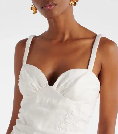 SIR Alessandra embroidered linen top | Thumbnail 3 SIR Alessandra embroidered linen top | Thumbnail 3