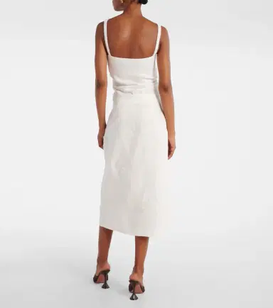 SIR Alessandra embroidered linen midi skirt | Thumbnail 3 SIR Alessandra embroidered linen midi skirt | Thumbnail 3
