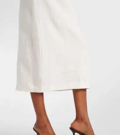 SIR Alessandra embroidered linen midi skirt | Thumbnail 5 SIR Alessandra embroidered linen midi skirt | Thumbnail 5