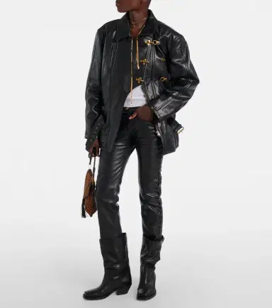 Isabel Marant Caitlyn belted leather jacket | Thumbnail 2 Isabel Marant Caitlyn belted leather jacket | Thumbnail 2