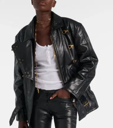 Isabel Marant Caitlyn belted leather jacket | Thumbnail 6 Isabel Marant Caitlyn belted leather jacket | Thumbnail 6