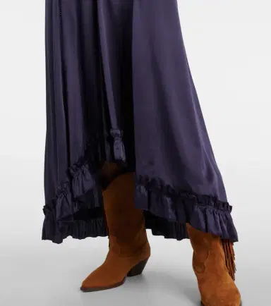 Isabel Marant Dolores lace-trimmed silk-blend satin gown | Thumbnail 6 Isabel Marant Dolores lace-trimmed silk-blend satin gown | Thumbnail 6