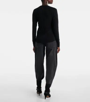 Isabel Marant Gaetane draped jersey top | Thumbnail 5 Isabel Marant Gaetane draped jersey top | Thumbnail 5