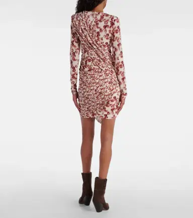 Isabel Marant Georgia draped printed minidress | Thumbnail 2 Isabel Marant Georgia draped printed minidress | Thumbnail 2