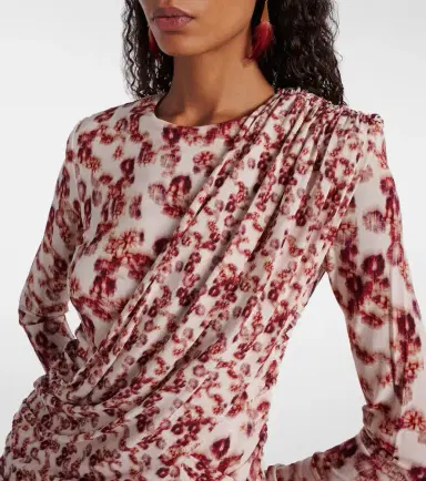 Isabel Marant Georgia draped printed minidress | Thumbnail 4 Isabel Marant Georgia draped printed minidress | Thumbnail 4