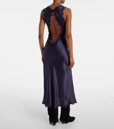 Isabel Marant Jadelia silk-blend satin midi dress | Thumbnail 3 Isabel Marant Jadelia silk-blend satin midi dress | Thumbnail 3