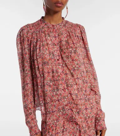 Marant Etoile Neolin printed crêpe blouse | Thumbnail 2 Marant Etoile Neolin printed crêpe blouse | Thumbnail 2