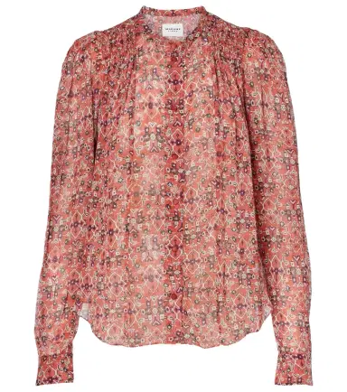 Marant Etoile Neolin printed crêpe blouse | Thumbnail 1 Marant Etoile Neolin printed crêpe blouse | Thumbnail 1