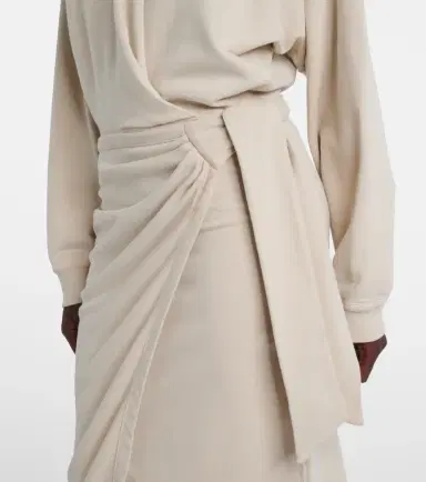 Marant Étoile Draped cotton jersey sweatshirt dress | Thumbnail 3 Marant Étoile Draped cotton jersey sweatshirt dress | Thumbnail 3