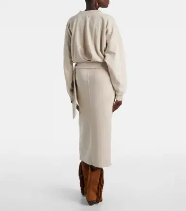 Marant Étoile Draped cotton jersey sweatshirt dress | Thumbnail 6 Marant Étoile Draped cotton jersey sweatshirt dress | Thumbnail 6