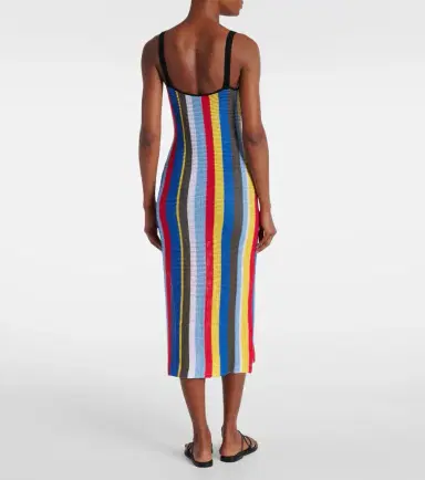 Staud Jessica striped crochet midi dress | Thumbnail 3 Staud Jessica striped crochet midi dress | Thumbnail 3