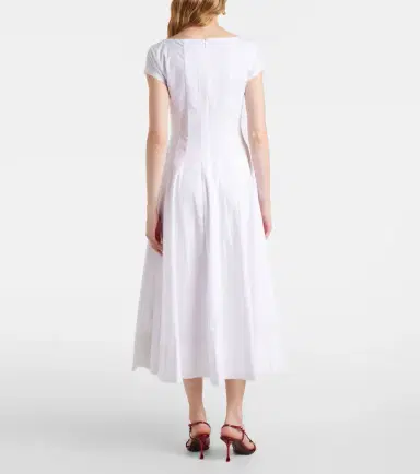 Staud Wells pleated midi dress | Thumbnail 3 Staud Wells pleated midi dress | Thumbnail 3