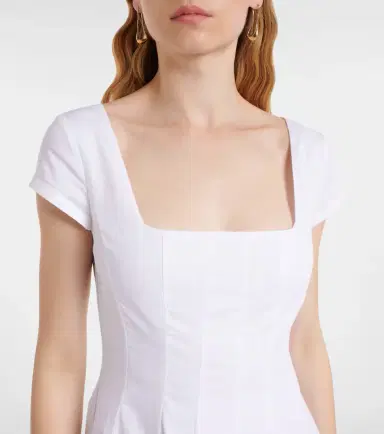 Staud Wells pleated midi dress | Thumbnail 4 Staud Wells pleated midi dress | Thumbnail 4